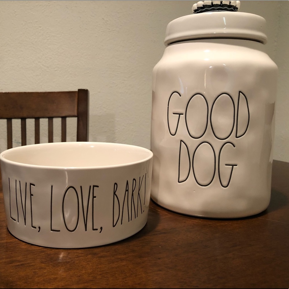 Rae Dunn good dog canister and bowl